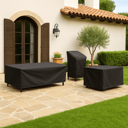 Tarpiva | Wasserdichte Abdeckhaube für Gartenmöbel aus Polyester, UV-beständig