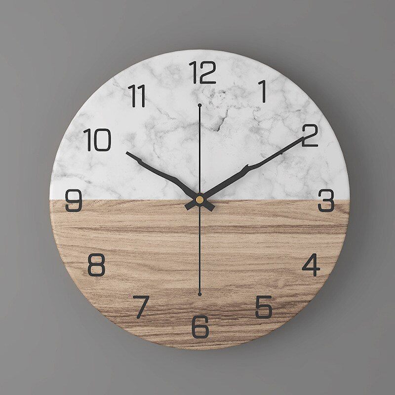 Marbelle | Horloge murale moderne effet marbre | Design créatif & élégance intemporelle pour des espaces de vie stylés