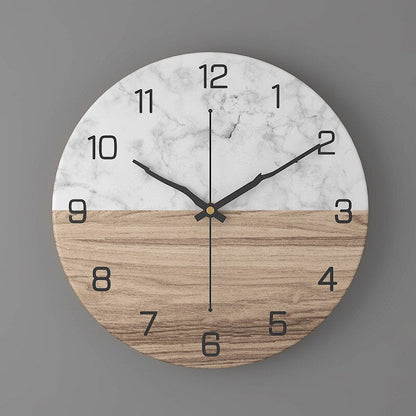 Marbelle | Horloge murale moderne effet marbre | Design créatif & élégance intemporelle pour des espaces de vie stylés
