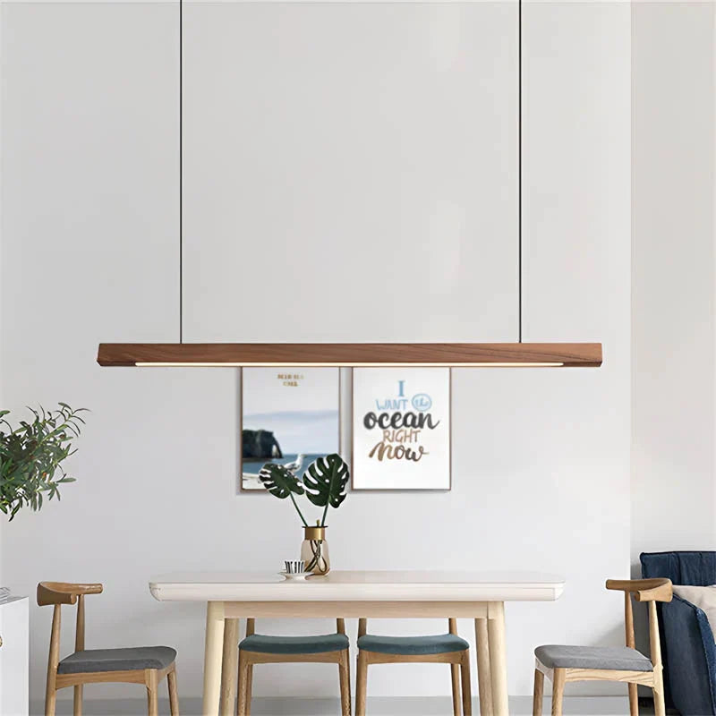 Linavo | Pendelleuchte aus Holz für die Kücheninsel, LED, 80 oder 120 cm