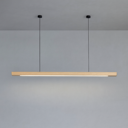 Linavo | Pendelleuchte aus Holz für die Kücheninsel, LED, 80 oder 120 cm