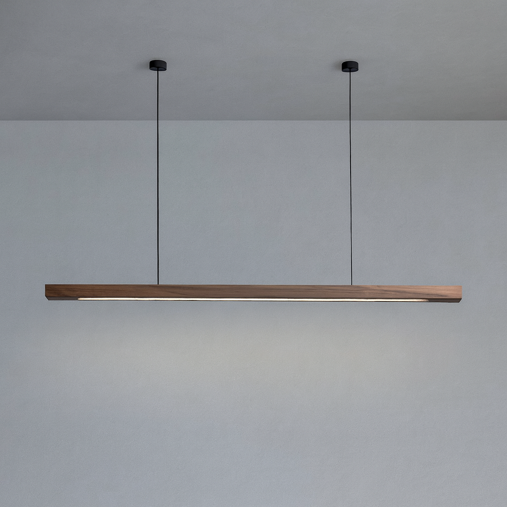 Linavo | Pendelleuchte aus Holz für die Kücheninsel, LED, 80 oder 120 cm