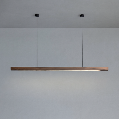 Linavo | Pendelleuchte aus Holz für die Kücheninsel, LED, 80 oder 120 cm
