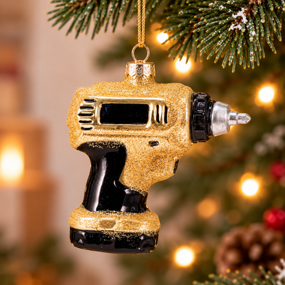Werkiva | Glass Christmas Tree Decorations Shaped Like DIY Tools, Set of 5