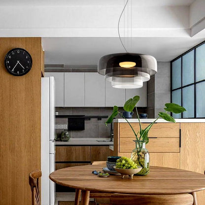 Veylum | Lampada a sospensione scandinava in vetro con paralume opalino