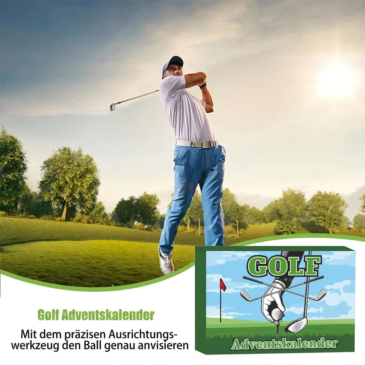 Golf Adventskalender mit Handtuch 2026