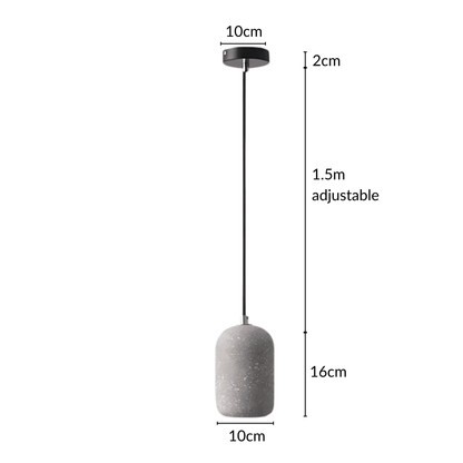 Kiva Cast | lampada a sospensione in cemento dal design industriale con tecnologia LED