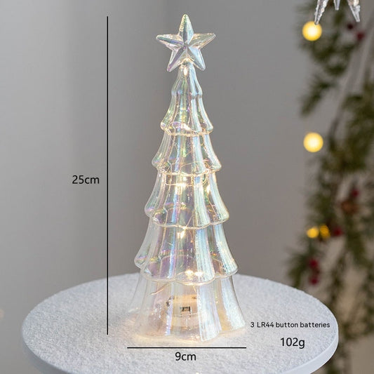 Glowmira | Decorazione natalizia a LED illuminata, a forma di albero o statuina, a batteria
