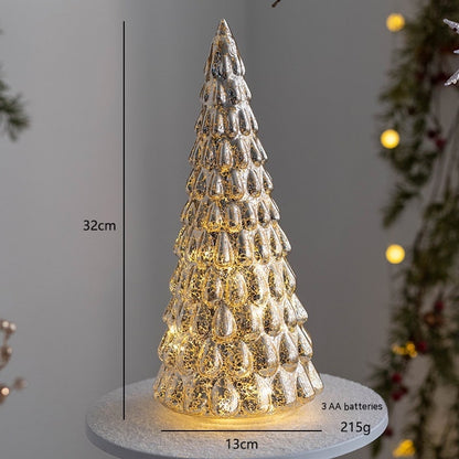 Glowmira | Décoration de Noël lumineuse à LED en forme de sapin ou de figurine, à piles