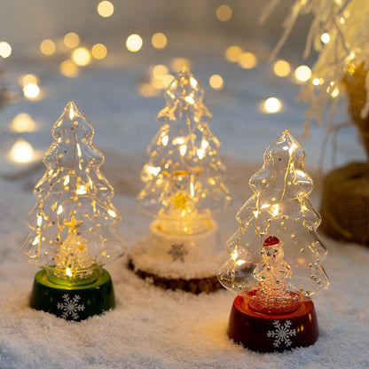 Glowmira | Décoration de Noël lumineuse à LED en forme de sapin ou de figurine, à piles