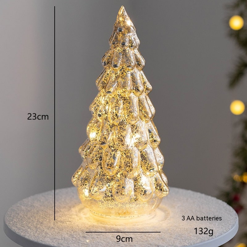 Glowmira | Décoration de Noël lumineuse à LED en forme de sapin ou de figurine, à piles