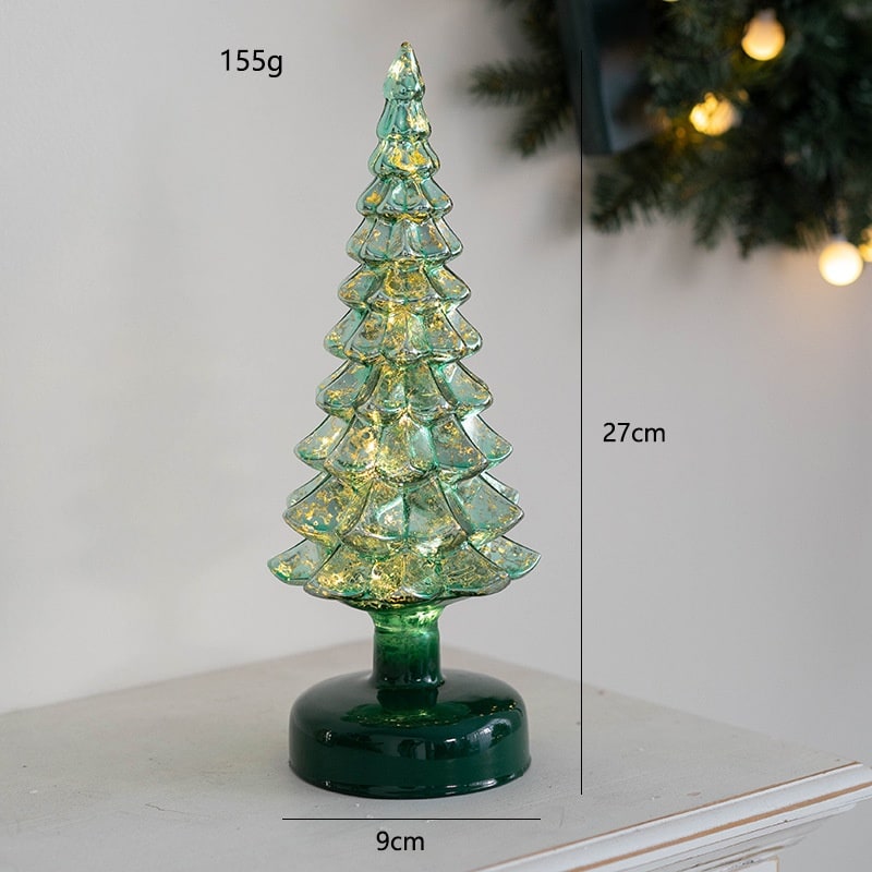 Glowmira | Décoration de Noël lumineuse à LED en forme de sapin ou de figurine, à piles