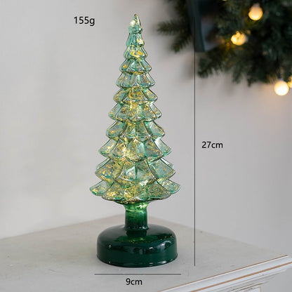 Glowmira | Décoration de Noël lumineuse à LED en forme de sapin ou de figurine, à piles