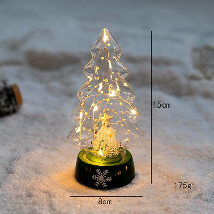 Glowmira | Décoration de Noël lumineuse à LED en forme de sapin ou de figurine, à piles