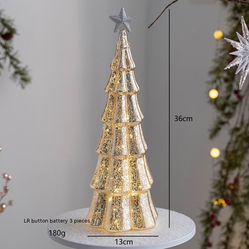Glowmira | Décoration de Noël lumineuse à LED en forme de sapin ou de figurine, à piles