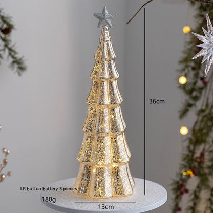 Glowmira | Décoration de Noël lumineuse à LED en forme de sapin ou de figurine, à piles