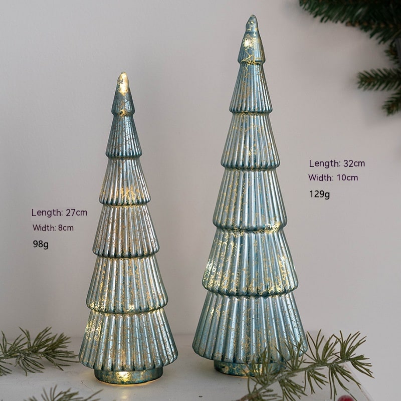 Glowmira | Décoration de Noël lumineuse à LED en forme de sapin ou de figurine, à piles