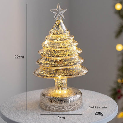 Glowmira | Décoration de Noël lumineuse à LED en forme de sapin ou de figurine, à piles