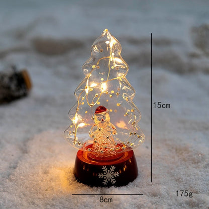 Glowmira | Décoration de Noël lumineuse à LED en forme de sapin ou de figurine, à piles