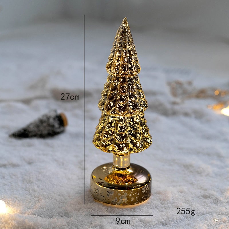 Glowmira | Décoration de Noël lumineuse à LED en forme de sapin ou de figurine, à piles