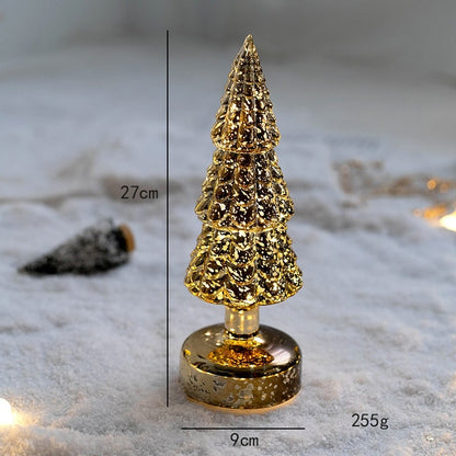 Glowmira | Décoration de Noël lumineuse à LED en forme de sapin ou de figurine, à piles