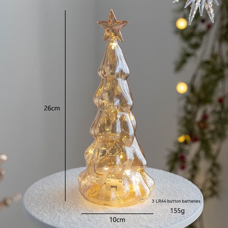Glowmira | Décoration de Noël lumineuse à LED en forme de sapin ou de figurine, à piles