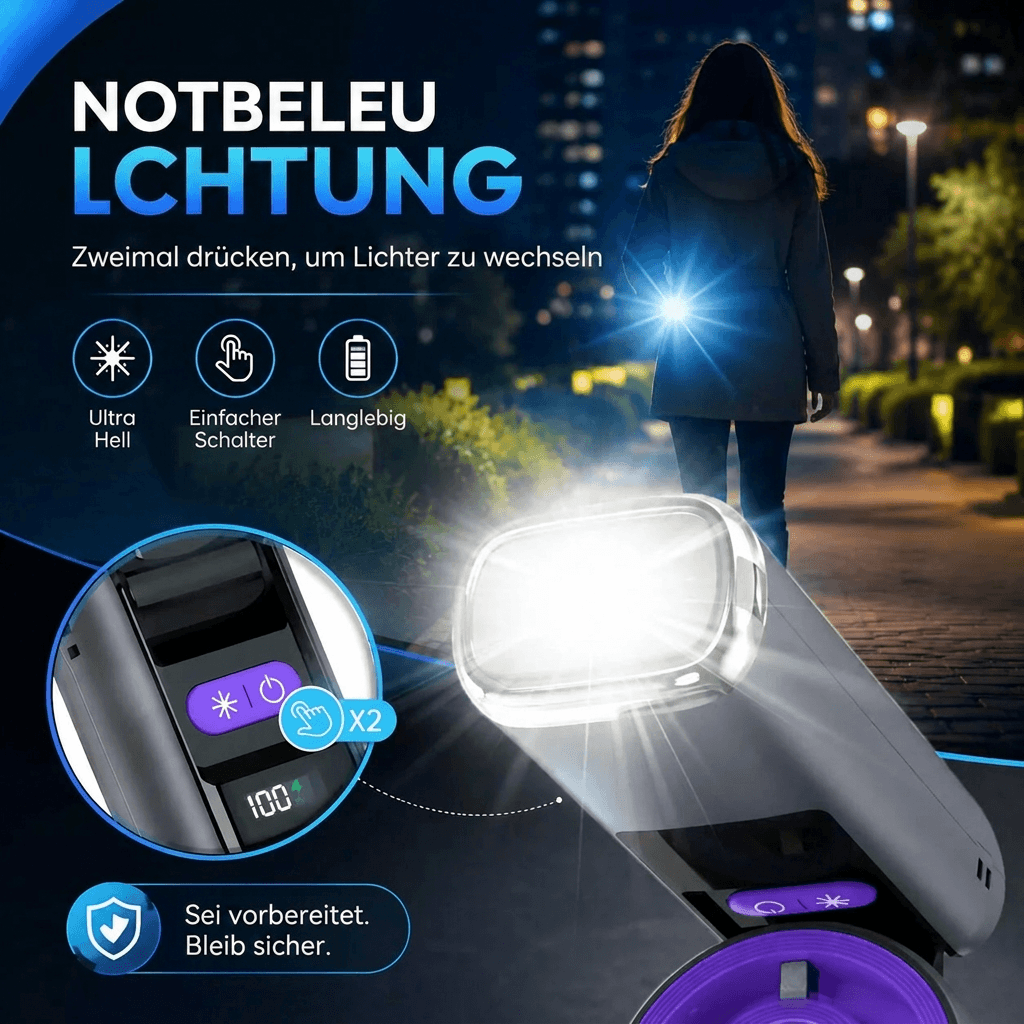 Hand fan with cooling plate & flashlight | Battery fan with 100 speeds, LED display & USB C | CoolGold