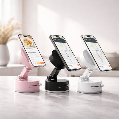 Haftelo | Magnetische Handyhalterung fürs Auto mit Vakuum-Saugnapf, 360° drehbar