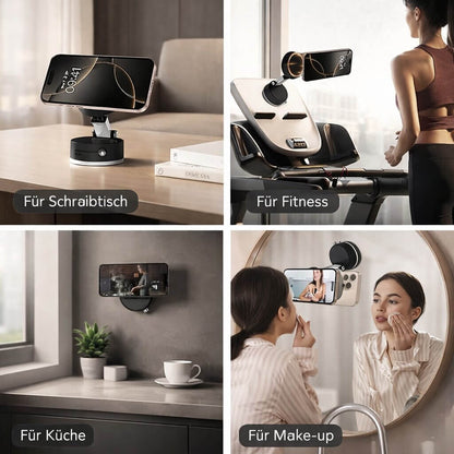 Haftelo | Magnetische Handyhalterung fürs Auto mit Vakuum-Saugnapf, 360° drehbar