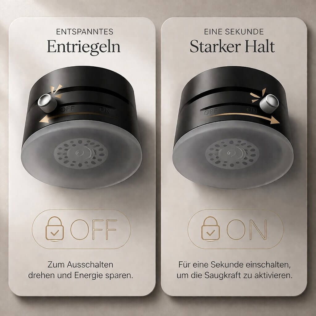 Haftelo | Magnetische Handyhalterung fürs Auto mit Vakuum-Saugnapf, 360° drehbar