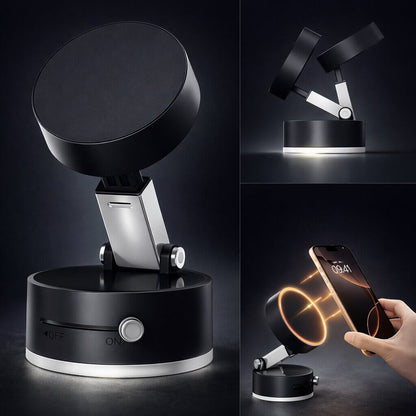 Haftelo | Magnetische Handyhalterung fürs Auto mit Vakuum-Saugnapf, 360° drehbar
