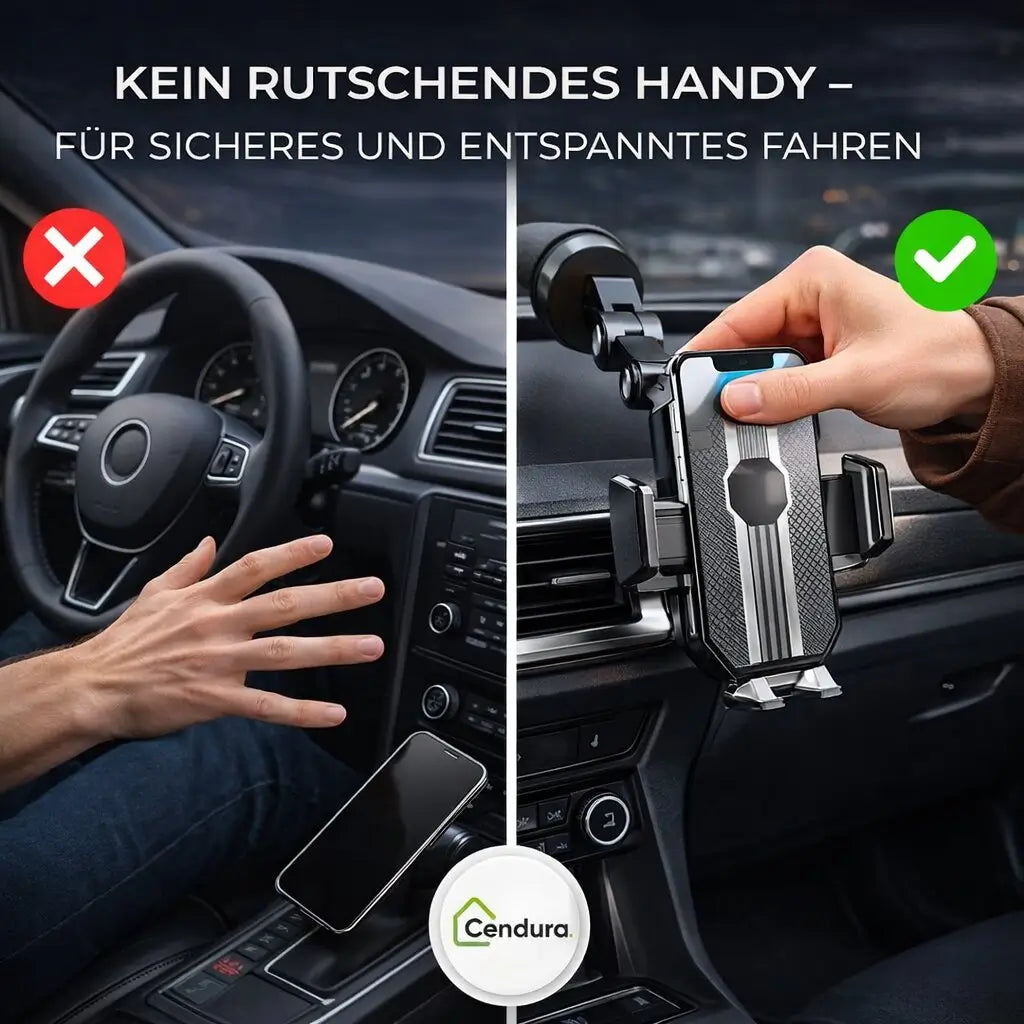 Car phone holder with suction cup | 360° rotatable smartphone holder for dashboard & windshield | LuxGrip