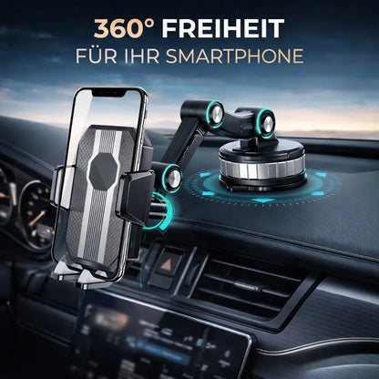 Car phone holder with suction cup | 360° rotatable smartphone holder for dashboard & windshield | LuxGrip