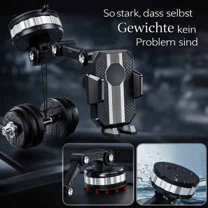 Car phone holder with suction cup | 360° rotatable smartphone holder for dashboard & windshield | LuxGrip