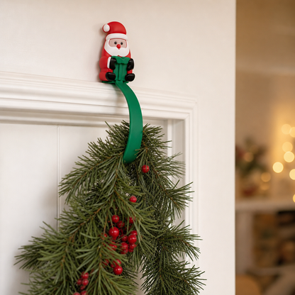 Klebino | Ganci adesivi in silicone a forma di Babbo Natale, set da 12 senza forare