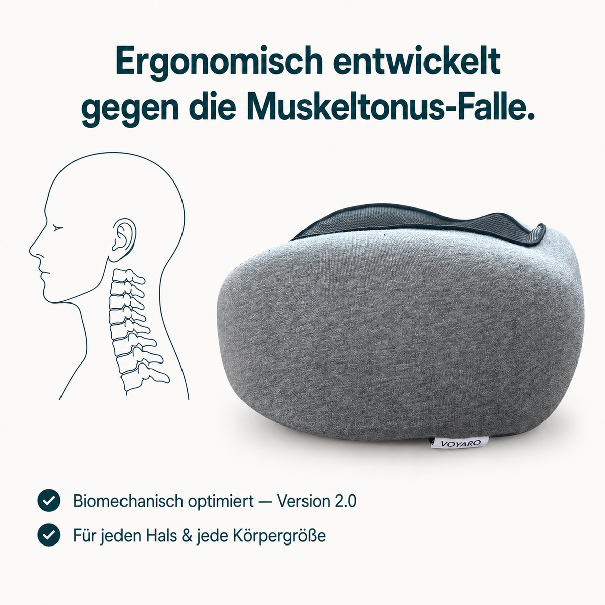 Reisola | Reisekissen mit Memory-Schaum, Nackenkissen für Flugzeug, Zug und Auto