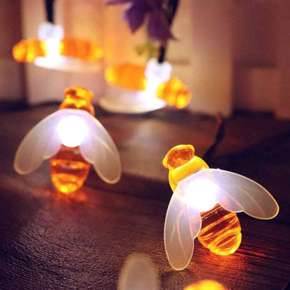 Catena luminosa solare con api mellifere – Impermeabile e a risparmio energetico per il giardino