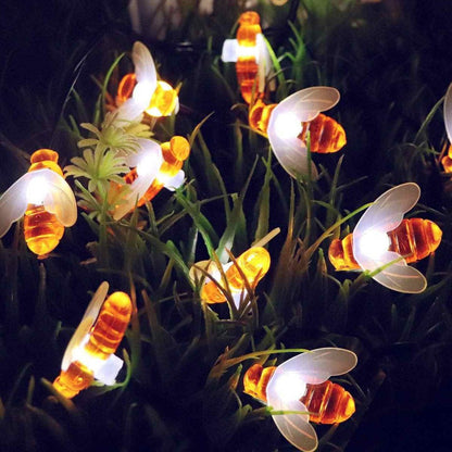 Catena luminosa solare con api mellifere – Impermeabile e a risparmio energetico per il giardino