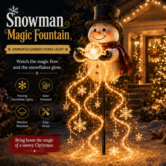 Frostino | Solar Christmas decoration snowman with snowflake lights