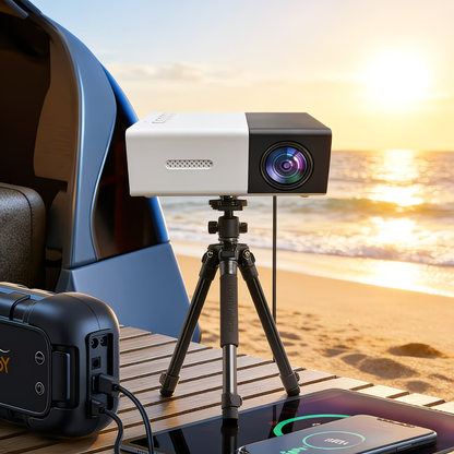 Vistora | Mini proyector compatible con 1080p, altavoz y mando a distancia