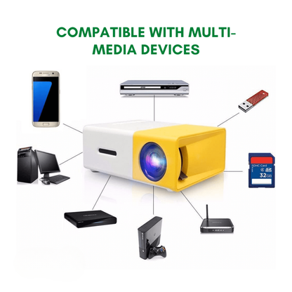 Cinelda | Mini proiettore con HDMI e immagini fino a 100 pollici, per interni ed esterni