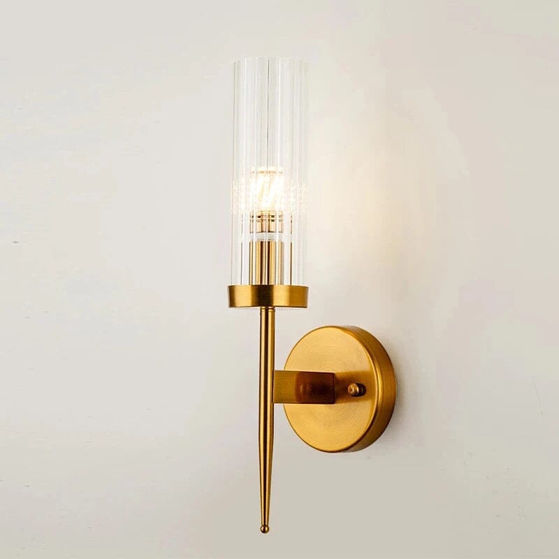 Lampada da parete in vetro – Elegante lampada da parete con vetro a sfera per un living moderno