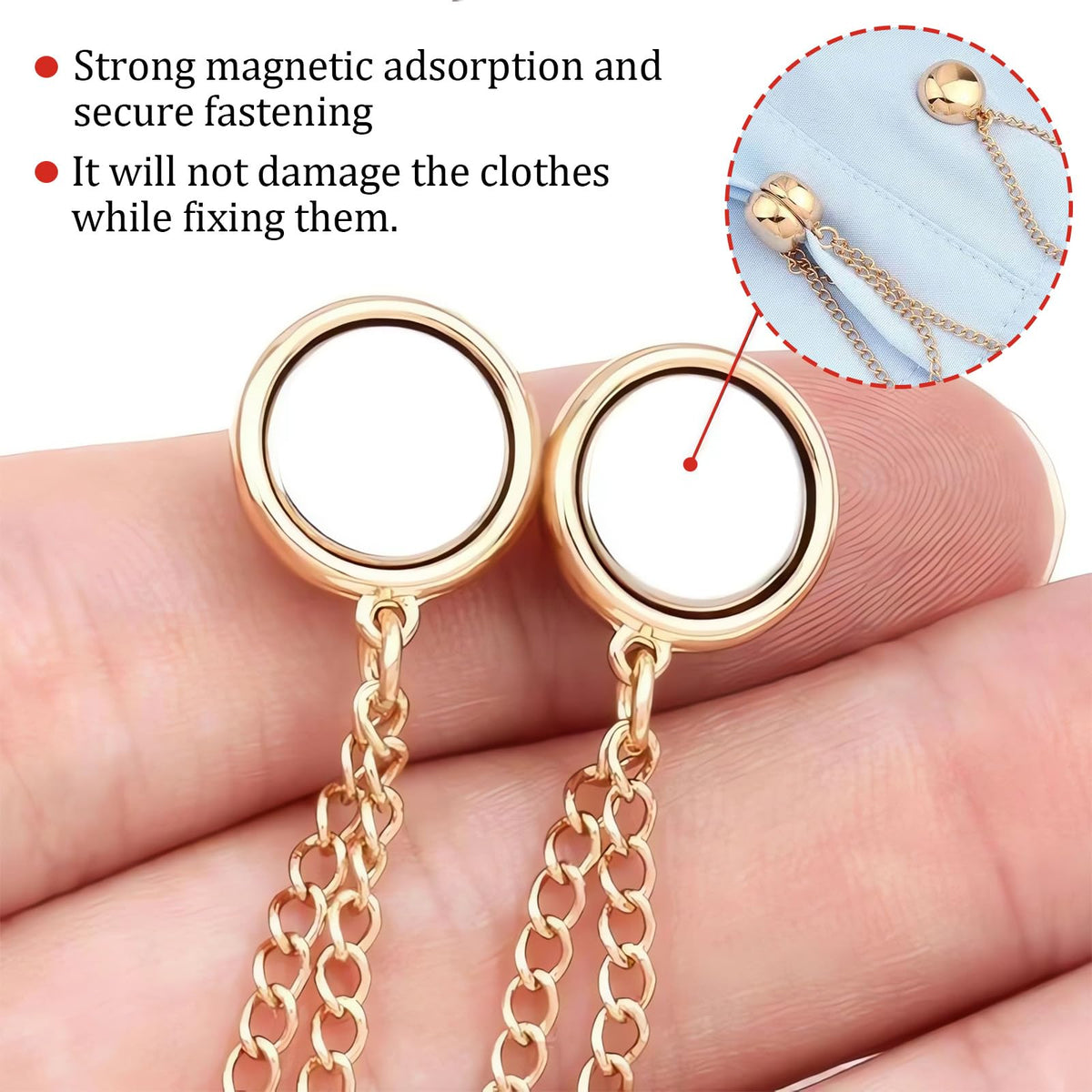 Drapello | Magnetische Kleiderclips 8 Stück, ohne Nähen, für Schal und Kleid