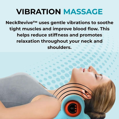 NeckRevive | Masajeador cervical con EMS y función de calor, 6 niveles, batería