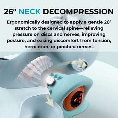 NeckRevive | Masajeador cervical con EMS y función de calor, 6 niveles, batería