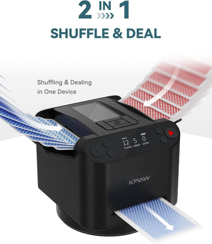 Dealora | Mescolatore e distributore automatico di carte con telecomando, batteria USB