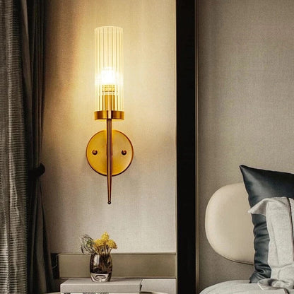 Lampada da parete in vetro – Elegante lampada da parete con vetro a sfera per un living moderno