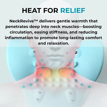 NeckRevive | Masajeador cervical con EMS y función de calor, 6 niveles, batería