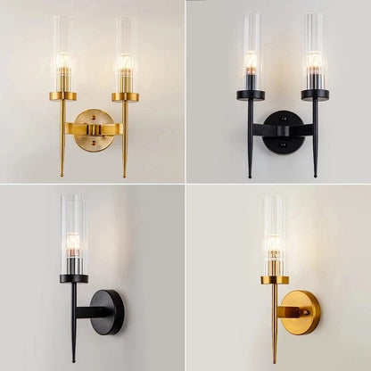 Lampada da parete in vetro – Elegante lampada da parete con vetro a sfera per un living moderno