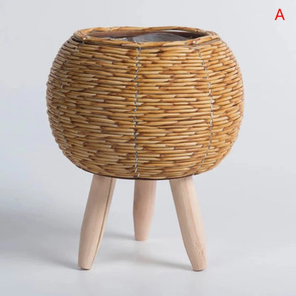 Liora Puck | Vaso per piante color naturale in plastica leggera per interno ed esterno